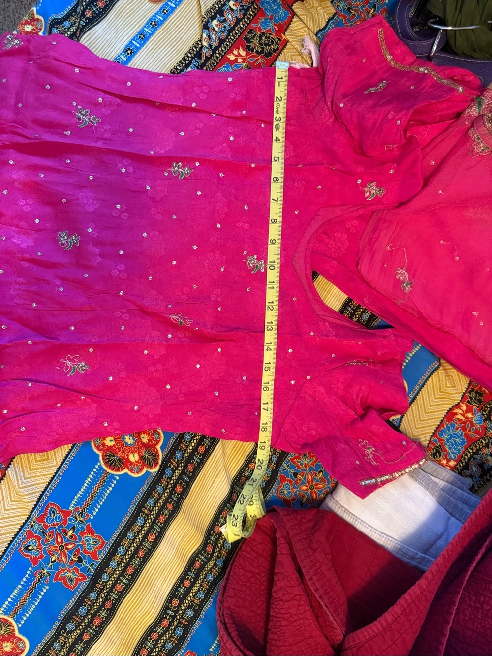 Embroidered Hot Pink Indian Salwar Suit